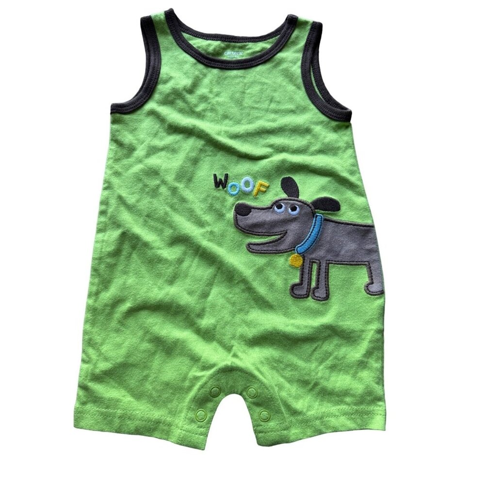 Carter’s Infant 3 Month Onesie One Piece Dog Print Sleeveless NWOT